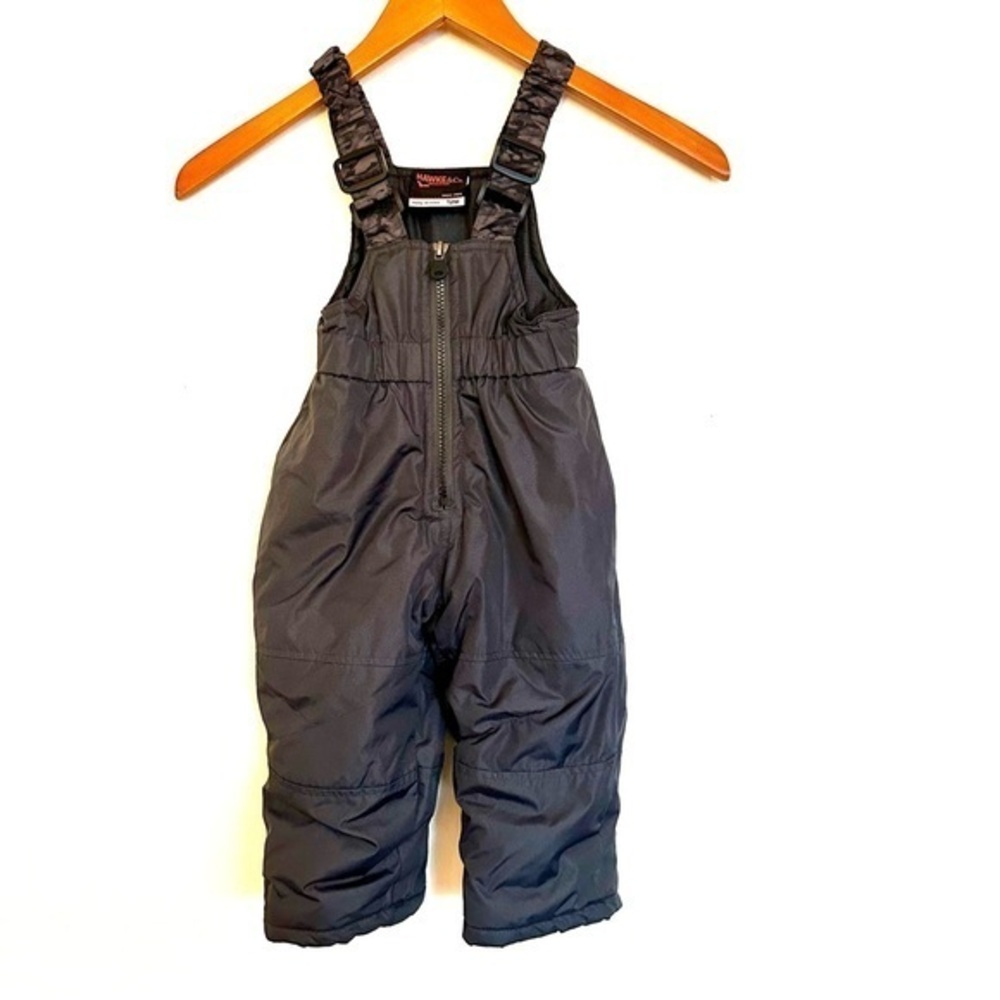 Hawke & Co Black Insulated Snow Bibs Overalls with Adjustable Straps Size 12M